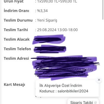 Salonbitkileri.com İletilmeyen Sipariş Dikkat