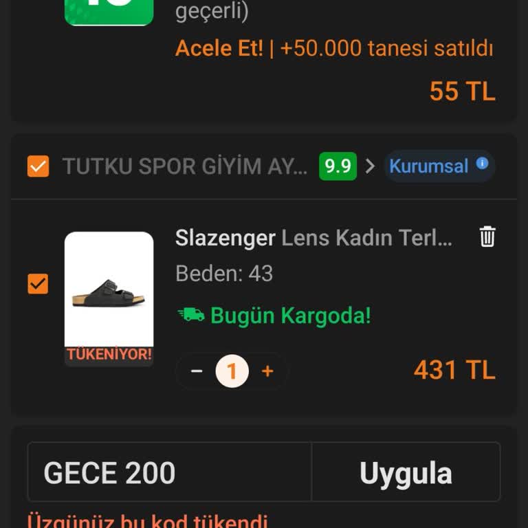 Trendyol Gece 200 İndirim Kodu Yanlışları
