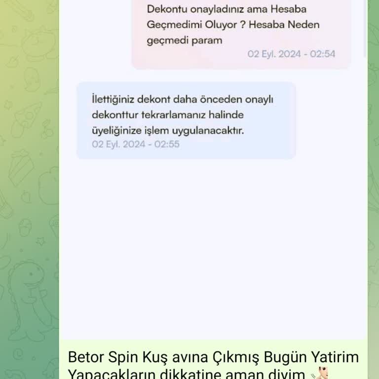 Betorspin Yatirim Hesaba Geçmedi