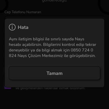 Nays Hesabı Açamıyorum Yardımcı Olursanız Sevinirim