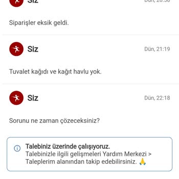 Yemeksepeti İlgisiz Bir Firma Ve Eksik Sipariş