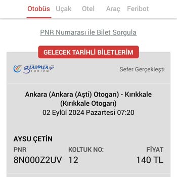 Gümüş Turizm Para İademi Yapsın