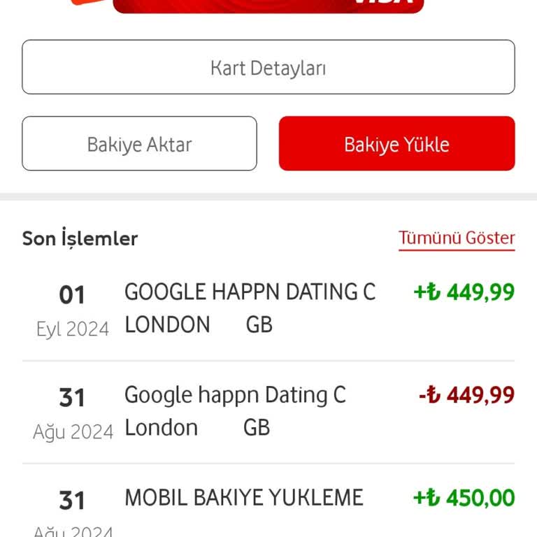 Vodafone Pay İade Edilen Paraya Dokunamama