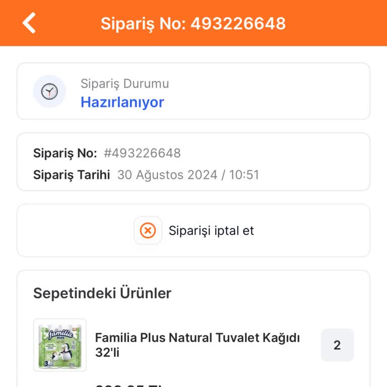 Migros Sanal Market Ürün Sorunu