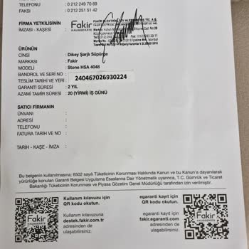 Fakir Stone 4048 Dikey Şarjlı Süpürge Toz Haznesinden Kırıldı