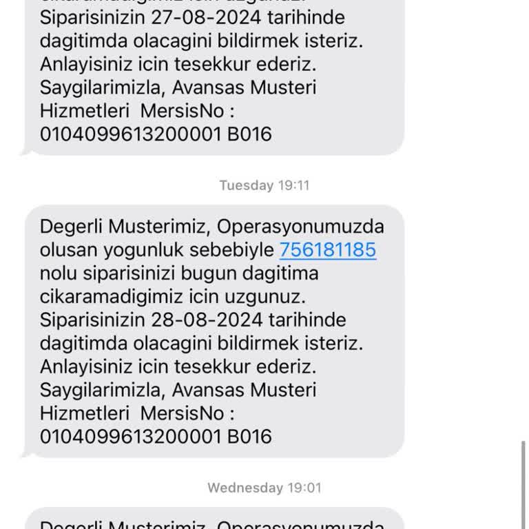 Avansaspro.com 20 Gündür Teslim Edilemeyen Sipariş