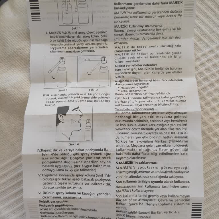 Sanovel İlaç Majezik Sprey Yutulur Mu?