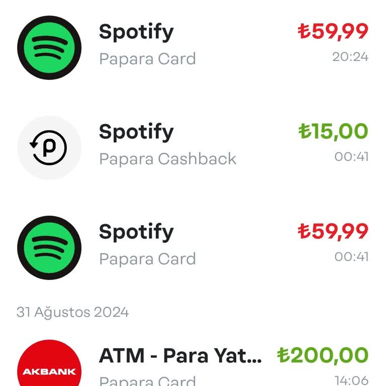 Papara Spotify'a Sürekli Para Çekiyor
