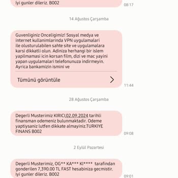 Türkiye Finans Zamanında Ödediğim Kredi Taksiti Gecikmeye Alınmış