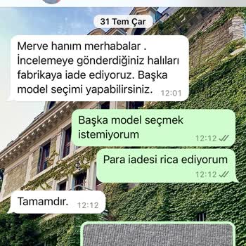 Reydeko Halı Para İademi Yapmıyor