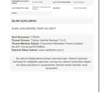 Duru Avm (Giresun) İade Talebi Ve Sahte Site Şüphesi