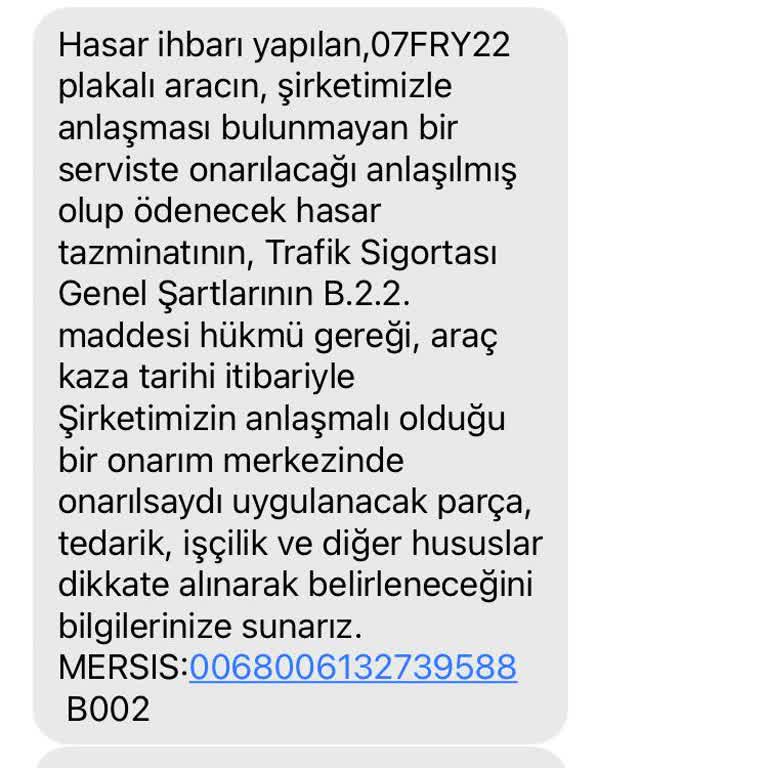 Anadolu Sigorta Pişmanlık Pert Olan Aracın Ödemesini Yapmıyorlar