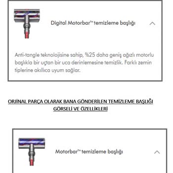 Dyson Bozulan Temizleme Başlığımın Aynısını Göndermedi.
