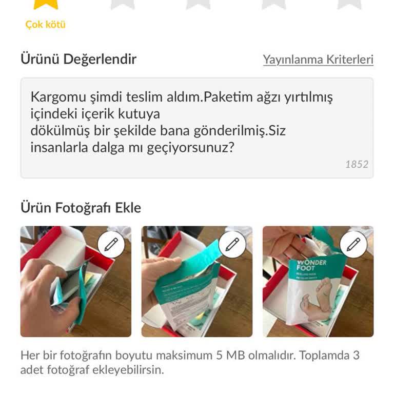 Trendyol Missha Firmasından Alınan Ürün