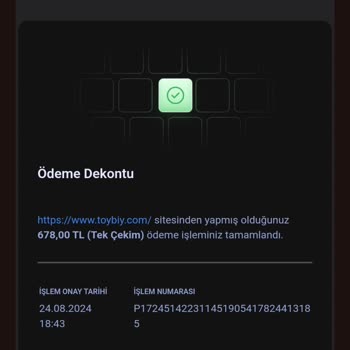 Toybiy (toybiy.com) Paramı Alıp Satın Aldığım Ürünü Göndermediler