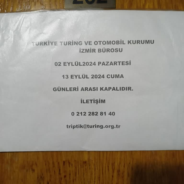 Türkiye Turing ve Otomobil Kurumu Turing Mağduriyeti İzmir Şube Kapalı