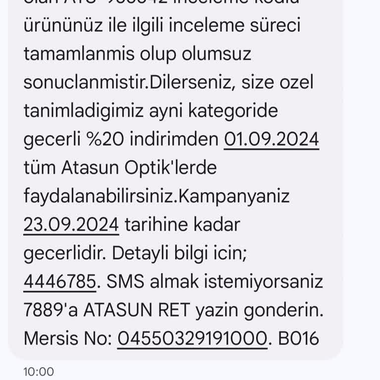 Atasun'dan Alınan Rayban Şikayeti