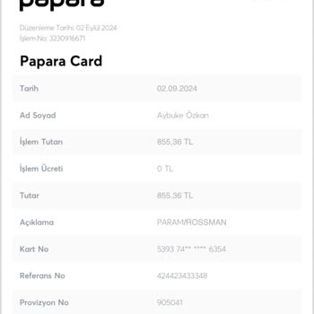 Rossmann Bilgi Vermeden İptal Etti Siparişimi