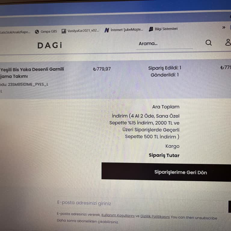 Dagi İade Edilen Tutarda Hata.