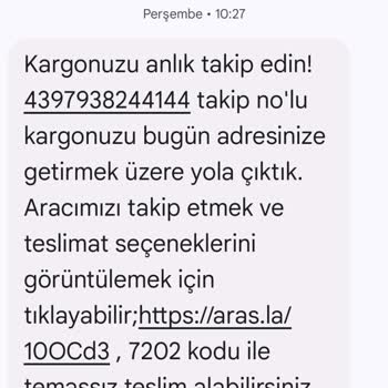 Aras Kargo Siparişin Teslimat Sıkıntısı