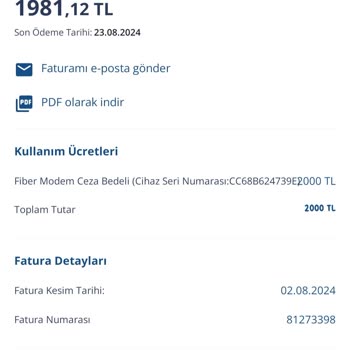 TurkNet İptal Edilen Abonelikte Haksız Modem Bedeli