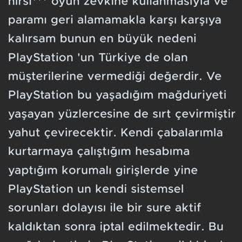 PlayStation Türkiye Kullanıcılarının Yanında Değil