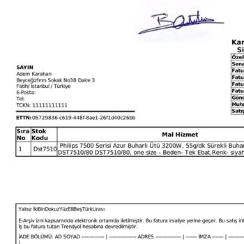 Trendyol'dan Ütü Kırık Geldi