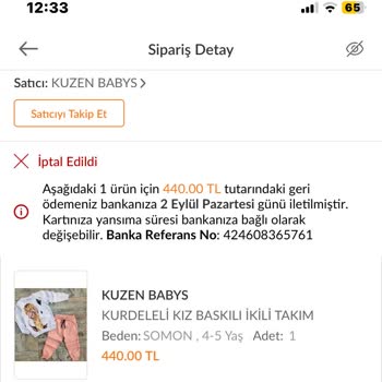 Trendyol Üzerinden Yapılan Sipariş İptali Ve Fiyat Artışı Şikayeti