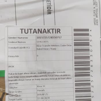 Trendyol Express Ürünümü Satıcıya Ulaşmadan Kaybetti