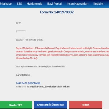 Huawei Watch Fit 2 Saatim "Sıvı" Geçirdi Diye Garanti Dışı Bırakıldı!