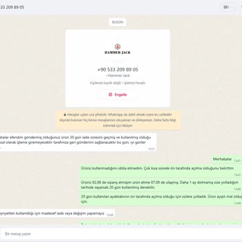 Hammer Jack Ayakkabı Garanti Kapsamında İade Kabul Etmiyor