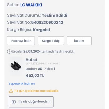 LC Waikiki Eksik Ürün Gönderimi