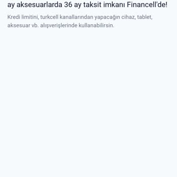 Financell (Turkcell Finansman) Paycell Alışveriş Limiti Limit Olmasına Rağmen Hata Veriyor.