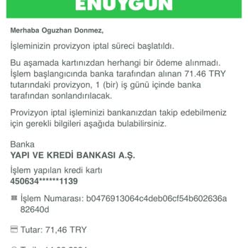 Enuygun.com Uçak Bilet Ücretinin İadesini Yapmıyor