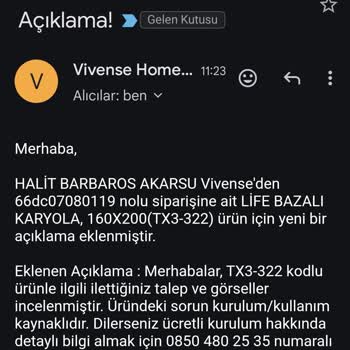 Vivense / Hatalı Parça