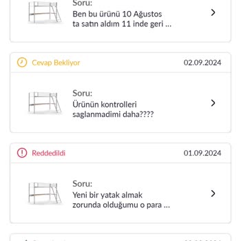 Show Home Furniture İsimli Pazarama Sitesinden Aldığım Ranza