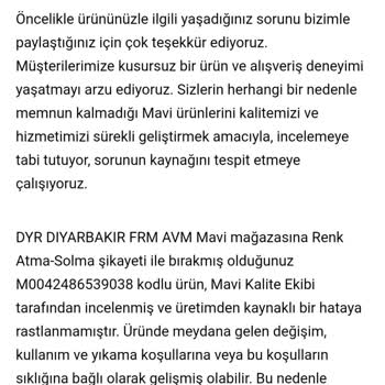 Mavi Pantolonda Renk Solması