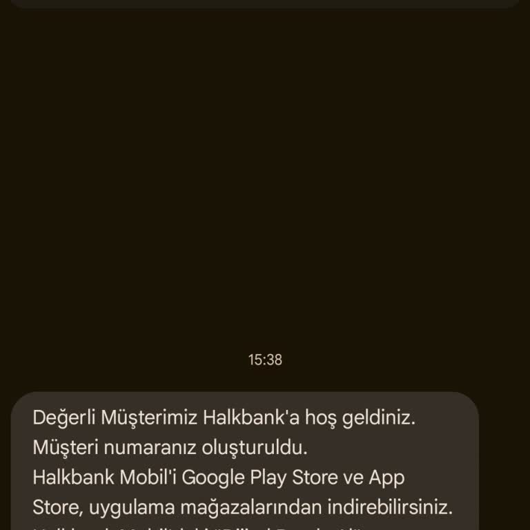 Halkbank'tan Gelen Mesajlar Hk.