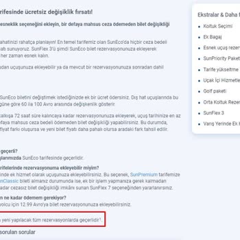 Sunexpress Sunflex3 Hizmeti Satın Alınamıyor