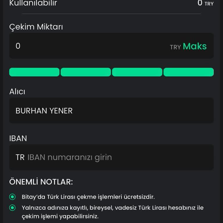 Bitay Tl Para Çekme Sorunu Yaşıyorum