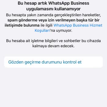 WhatsApp Business WhatsApp Hesabımın Kapatılması