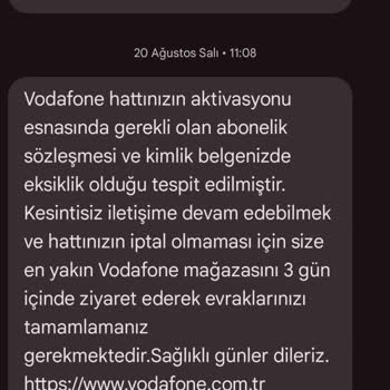 Vodafone Hattım Sürekli Kapanıyor ve Evrak İstiyor