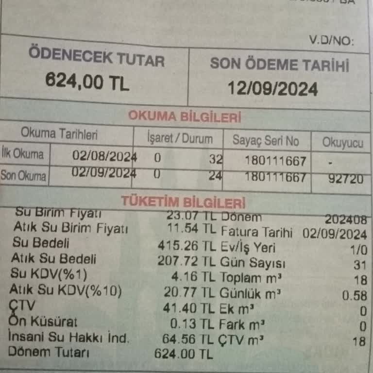 İstanbul Büyükşehir Belediyesi Atık Su Bedeli Yansıtılması