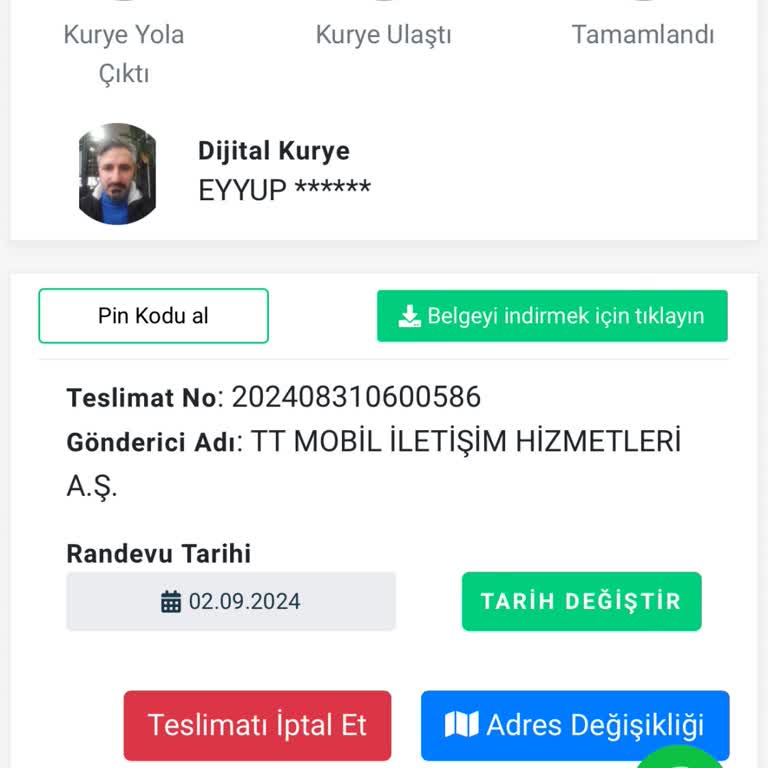 Dijital Kurye Sim Kartımı Teslim Etmiyor