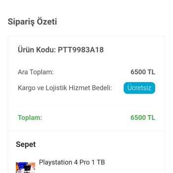 PTT Bank Epttavm Üzerinden Yapılan PS4 Alışverişinde Yaşanan Sorun