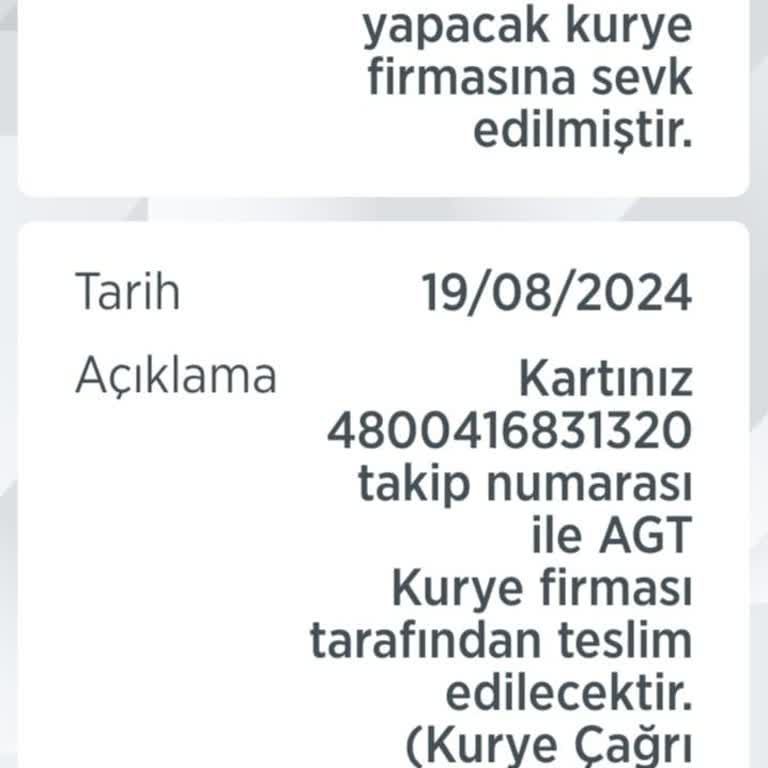 Ziraat Bankası Kartım 2 Haftadır Elime Ulaşmadı