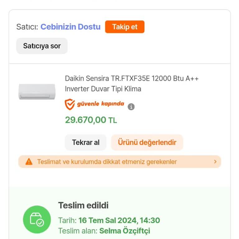 Yaz Bitti Daikin 1.5 Aydır Kurulum Yapmıyor.