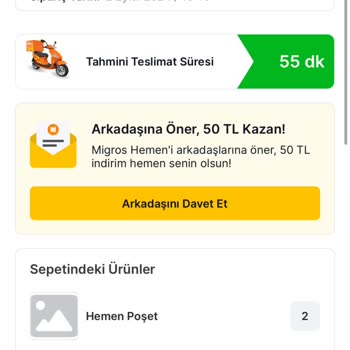 Migros Siparişimi İptal Etti, 100 TL Hediye Çekime El Koydu!