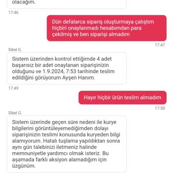 Yemeksepeti Onaylanmayan Siparişi Sözde Gönderdi