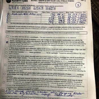 Kuveyt Türk Kredi Kartı İşlemlerinde Yanlış Borçlandırma Ve İtiraz Süreci Sorunu
